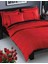 Delux Prestige Düz Pamuk Nevresim Takımı, Kırmızı, Çift Kişilik 1