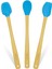 Indigo 3'lü Turkuaz Bambu Silikon Spatula Seti Uzun 26 cm VLT1514 1