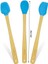 Indigo 3'lü Turkuaz Bambu Silikon Spatula Seti Uzun 26 cm VLT1514 2