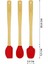Indigo 3'lü Kırmızı Bambu Silikon Spatula Seti Uzun 26 cm VLT1510 2
