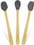 Indigo 3'lü Gri Bambu Silikon Spatula Seti Uzun 26 cm VLT1504 1