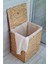 Yapımı Doğal Hasır Katlanabilir Kirli Çamaşır Sepeti, Modern Çamaşır Sepeti, Katlananır Yer Kaplamayan Rattan Kirli Çamaşır Sepeti (44X34 cmYÜKSEKLIK 54 cm) 3