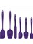 Drongo Isıya Dayanıklı Yanmaz Yapışmaz Silikon Spatula Seti 6 Parça Mor 1