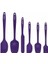 Drongo Isıya Dayanıklı Yanmaz Yapışmaz Silikon Spatula Seti 6 Parça Mor 2