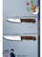 Mutfak Bıçak Seti Et Ekmek Tavuk Sebze Salata Bıçağı 2'li Set Kahverengi ( MFT-010 ) 2
