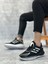 DRNBA0650 Tarz Sneakers Yüksek Taban Siyah Beyaz Spor Ayakkabısı 1