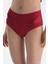 Bordo Tül Detaylı Yüksek Bel Bikini Alt 5