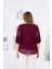 Kolları Piliseli Büyük Beden Violet Bluz 5