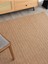 SRZ-0503 Jüt Tabanlı Hasır Dokuma Örme Bohem Antialerjik Halı Kilim Balık Sırtı 4