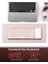 Touchpadli Katlanabilir Bluetooth Klavye Cute Pink 4