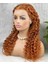 Gerçek Front Lace Tül Peruk - Afro Dalgalı - Bakır 70x75 cm 2