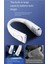 2400MAH Asılı Boyun Fanı Katlanır Tembel Bladeless Mini Turbo Fırçasız Dilsiz Spor Fan, B (Yurt Dışından) 2