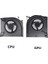 Dizüstü Bilgisayar Cpu+Gpu Soğutma Fanı R2 Cpu ve Gpu (Yurt Dışından) 2