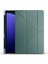 Galaxy Tab S9 Ultra Kılıf Uyumlu Tri Folding Kalem Bölmeli Standlı Kılıf-Koyu YEŞIL-8680436730 1