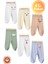 Unisex Bebek Penye Organik Pamuklu Figür Baskılı 0-6 Ay Patikli Bebek Tek Alt 6'lı Set 1