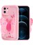 Apple iPhone 12 Kılıf Kamera Korumalı Figür Tasarımlı Zore Kapya Kapak-Pembe KOYU-8680436786208-NOİR 2
