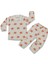 Unisex 1/3 Yaş Zürafa Baskılı Pijama Takım 1