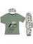 Erkek 7/10 Yaş Şapkalı Dino Pijama Takım 1