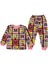Kız 1/4 Yaş Mickey Mouse Ekose Pijama Takımı 1