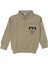 Erkek 1/4 Yaş Cep Baskılı Yakalı Sweat 1