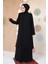 Boncuk Işlemeli Siyah Tesettür Abaya 29120S 1