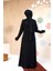 Boncuk Işlemeli Siyah Tesettür Abaya 29120S 5