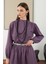 Omzu Büzgülü Poplin Gömlek Retro Violet 1