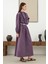 Omzu Büzgülü Poplin Gömlek Retro Violet 4