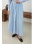 Kraşlı Vual Etek Açık Mavi 4