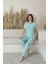 Kadın Yazlık Puantiyeli Kısa Kollu Viskon Pijama Takımı 4