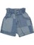 Kız 5/8 Yaş Parça Kareli Kot Şort 1