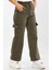 Kız 13/16 Yaş Yüksek Bel Kargo Cepli Pantalon 1