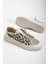 Neva Taşlı Düz Taban Kadın Leopar Kot Sneakers 3