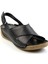 Siyah Leather Kadın Sandalet K05331031103 2