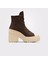 Chuck 70 De Luxe Heel Unisex Kahverengi Deri Platform Sneaker 1