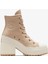 Chuck 70 De Luxe Heel Unisex Krem Deri Platform Sneaker 1