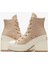 Chuck 70 De Luxe Heel Unisex Krem Deri Platform Sneaker 4