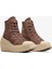 Chuck 70 De Luxe Wedge Kadın Kahverengi Deri Platform Sneaker 2