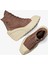 Chuck 70 De Luxe Wedge Kadın Kahverengi Deri Platform Sneaker 5