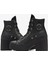 Chuck 70 De Luxe Heel Unisex Siyah Deri Platform Sneaker 4
