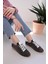Lizbon Model Hakiki Deri Gri Süet Bağcıklı Günlük Kadın Sneakers 5