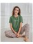 Marla 30102 Yeşil K.kol Alt Uzun Pijama Takım 1