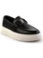 Siyah Leather Erkek Loafer Ayakkabı E01080208803 2