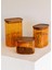 Akasya Dikdörtgen Cam Kavanoz Seti Amber 4 Parça 1200 ml 2