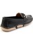 Siyah Leather Kadın Loafer Ayakkabı K01028130303 3