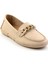 Bej Leather Kadın Loafer Ayakkabı K01028130303 2
