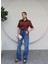 Yırtık Detaylı Geniş Paça Jean 2