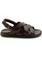 Kahve Leather Erkek Sandalet E05863955543 1