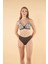 Dijital Desenli Toparlayıcı Luplu Bikini Takımı - Kahverengi 3