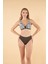 Dijital Desenli Toparlayıcı Luplu Bikini Takımı - Kahverengi 4